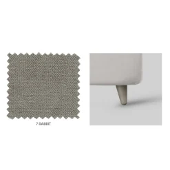 Viadurini Night Design Polsterbetten-Doppelbett mit optionalem Stauraum und Füßen, hergestellt in Italien – Birba