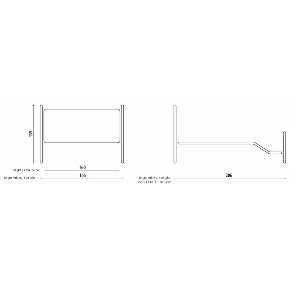 Viadurini Night Design Schmiedeeisen Doppelbetten-Doppelbett mit passendem Fußteil in verschiedenen Ausführungen – Größe