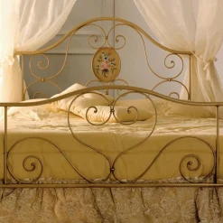 Viadurini Night Design Schmiedeeisen Doppelbetten-Doppelbett mit passendem Fußteil aus Eisenrohr, hergestellt in Italien – schick