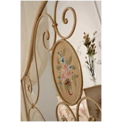 Viadurini Night Design Schmiedeeisen Doppelbetten-Doppelbett mit passendem Fußteil aus Eisenrohr, hergestellt in Italien – schick