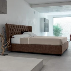 Viadurini Night Design Polsterbetten-Doppelbett mit Polsterung aus Polyurethanschaum Made in Italy - Capriccio