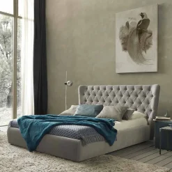 Bolzan Letti Maßgeschneiderte Möbel|Polsterbetten-Doppelbett ohne Box, zeitgemäßes Design, Selene by Bolzan