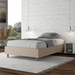 Viadurini Night Design Polsterbetten 120X190-Doppelbett 140x200 cm mit Kunstleder bezogen Made in Italy - Atleta