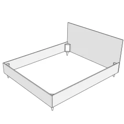 Viadurini Night Design Polsterbetten 120X190-Doppelbett 140x200 cm mit Kunstleder bezogen Made in Italy - Atleta