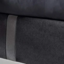 Viadurini Night Design Polsterbetten-Doppelbett 160x190 mit 2 zweifarbigen vertikalen und parallelen Streifen - Paolo