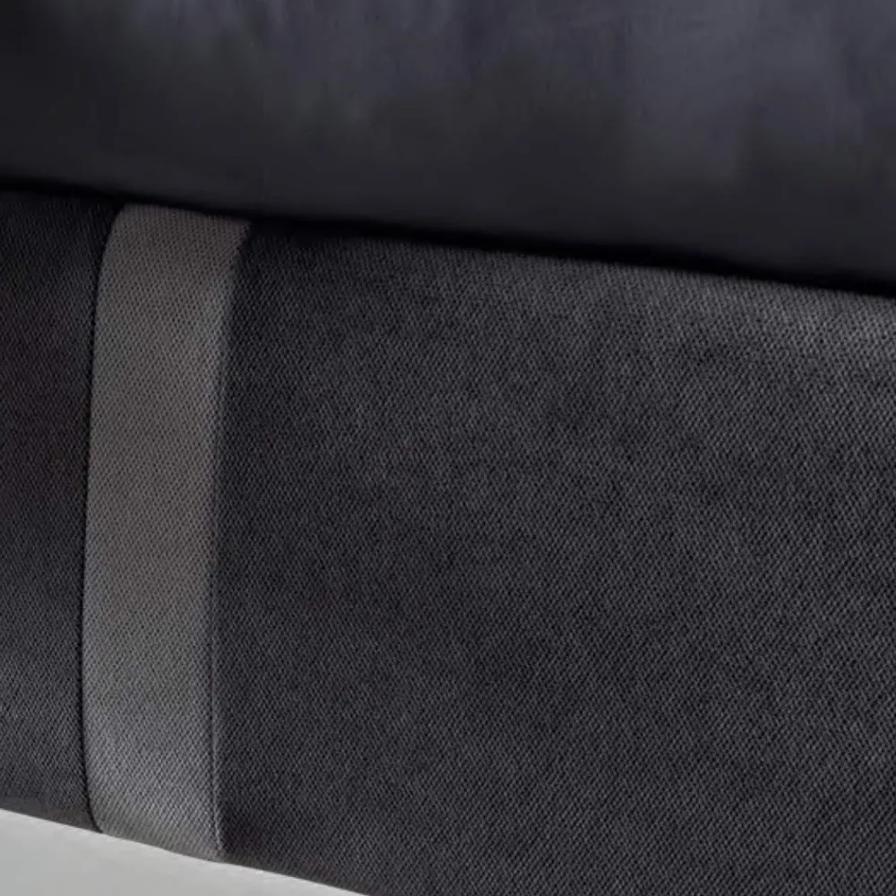 Viadurini Night Design Polsterbetten-Doppelbett 160x190 mit 2 zweifarbigen vertikalen und parallelen Streifen - Paolo