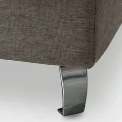 Viadurini Night Design Polsterbetten-Doppelbett 160x190 mit einteiligem Kopfteil, geteilt in 2 Teile - Ernesto