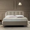 Viadurini Night Design Polsterbetten-Doppelbett 160x190 mit geschwungenen Linien und Knöpfen Made in Italy - Oriente