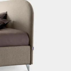 Viadurini Night Design Polsterbetten-Doppelbett 160x190 mit geschwungenem Kopfteil Made in Italy - Oriente