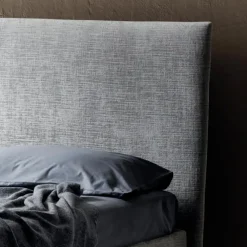 Viadurini Night Design Polsterbetten-Doppelbett 160x190 mit glattem und elegantem Kopfteil Made in Italy - Armonie