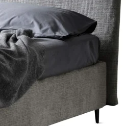 Viadurini Night Design Polsterbetten-Doppelbett 160x190 mit glattem und elegantem Kopfteil Made in Italy - Armonie