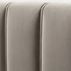 Viadurini Night Design Polsterbetten-Doppelbett 160x190 mit Steppung mit breiten vertikalen Streifen - Magan