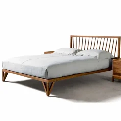 Viadurini Night Design Design Doppelbetten-Doppelbett 160x200cm, Basis aus massivem Nussholz Desing Alain