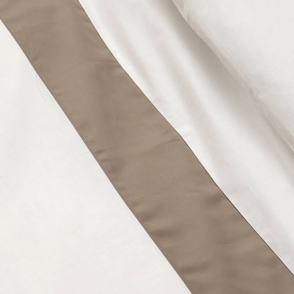 Viadurini Textile Bettbezüge-Doppelbett-Bettbezug-Set aus 100 % Baumwolle und 10 % Baumwollsatin – Detail