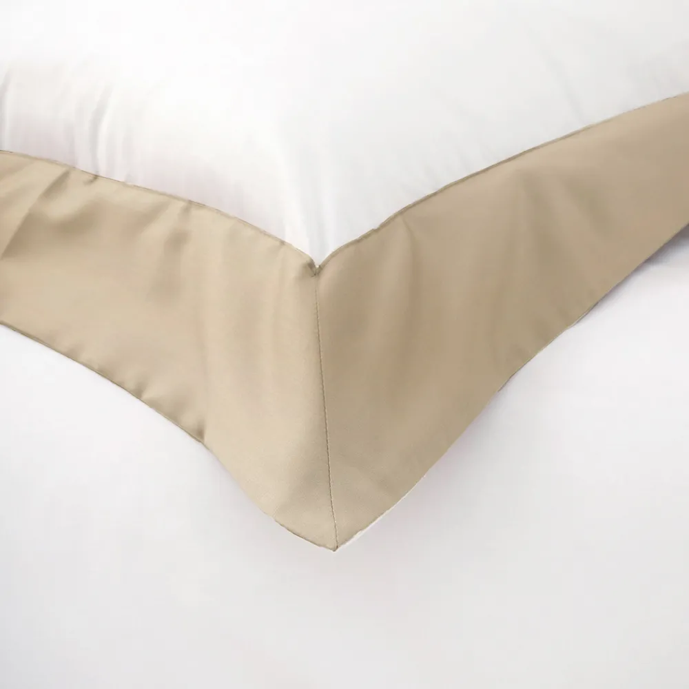 Viadurini Textile Bettbezüge-Doppelbett-Bettbezug-Set aus 100 % Baumwolle und 10 % Baumwollsatin – Detail