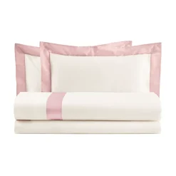 Viadurini Textile Bettbezüge-Doppelbett-Bettbezug-Set aus 100 % Baumwolle und 10 % Baumwollsatin – Detail