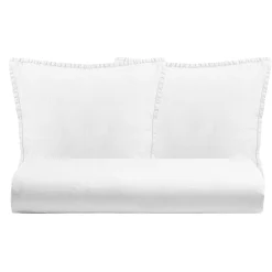 Viadurini Textile Bettbezüge-Doppelbettbezug-Set aus reiner, stückgefärbter Baumwolle mit 2 Kissenbezügen - Delicacy