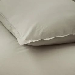 Viadurini Textile Bettbezüge-Doppelbettbezug-Set aus reiner, stückgefärbter Baumwolle mit 2 Kissenbezügen - Delicacy