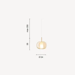 Viadurini Lighting Moderne Pendelleuchten-Doppelschichtige Pendelleuchte aus mundgeblasenem Glas Made in Italy - Trilly