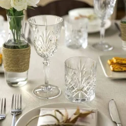 Viadurini Kitchen Italienisches Kristallgeschirr-Doppelte altmodische Glas, Vintage-Stil Öko-Kristall 12 Stück - Cantabile