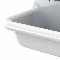 Viadurini Bathroom Vintage Waschbecken|Keramikwaschbecken-Doppelwandwaschbecken in weißer Keramik im Vintage-Stil Andy