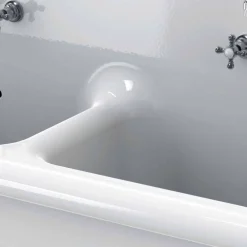 Viadurini Bathroom Vintage Waschbecken|Keramikwaschbecken-Doppelwandwaschbecken in weißer Keramik im Vintage-Stil Andy