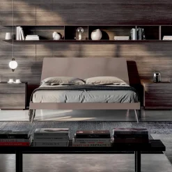 Viadurini Night Design Schlafzimmer Komplett-Doppelzimmer mit 5 Elementen Made in Italy Möbel - Scampia