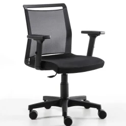 Viadurini Living Bürosessel-Drehbarer Büro-Sessel aus technischem Stoff und schwarzem Netz - Daria