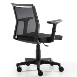 Viadurini Living Bürosessel-Drehbarer Büro-Sessel aus technischem Stoff und schwarzem Netz - Daria