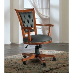 Viadurini Classic Bürosessel-Drehsessel mit Bezug aus luxuriösem Kunstleder Made in Italy - Brigitte