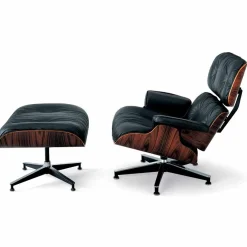 Viadurini Living Moderne Sessel-Drehsessel mit Lederbezug und Fußstütze Made in Italy - Maestrale