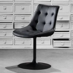 Viadurini Living Moderne Stühle-Drehsessel mit Sitzfläche aus Capitonnè Kunstleder - Aura