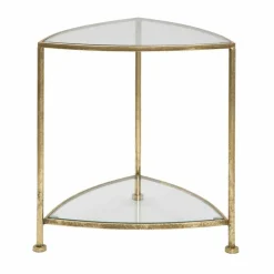 Viadurini Living Nachttische-Dreieckiger Nachttisch im modernen Design aus Eisen und Glas - Kira