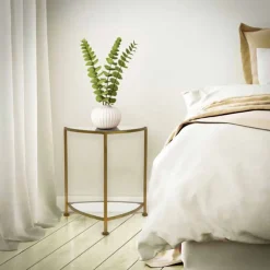 Viadurini Living Nachttische-Dreieckiger Nachttisch im modernen Design aus Eisen und Glas - Kira