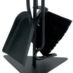 Viadurini Fire Design Kaminbesteck-Dreieckiger Werkzeughalter mit 3 Kaminbestecken, hergestellt in Italien – Tabu