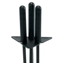 Viadurini Fire Design Kaminbesteck-Dreieckiger Werkzeughalter mit 3 Kaminbestecken, hergestellt in Italien – Tabu