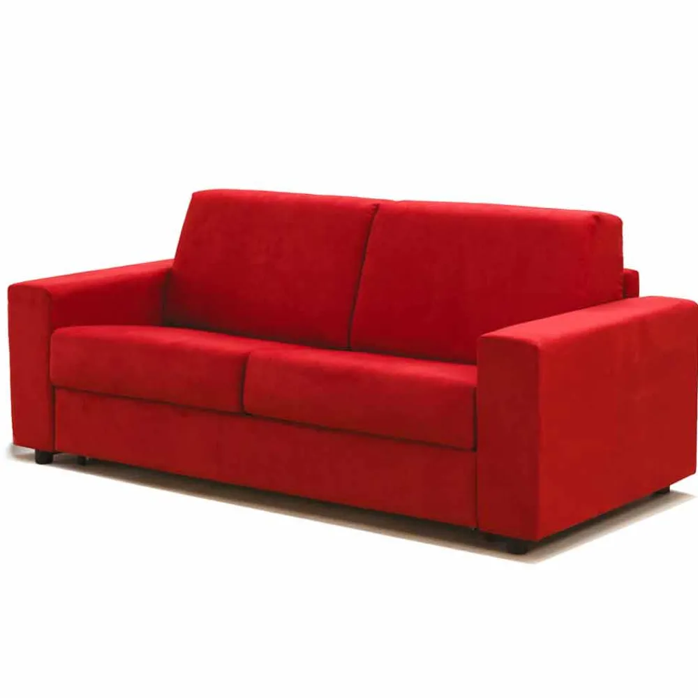 Stile Relax Moderne Sofas-Dreisitzer-Sofa maxi modernes Design aus Kunstleder/Stoff Mora