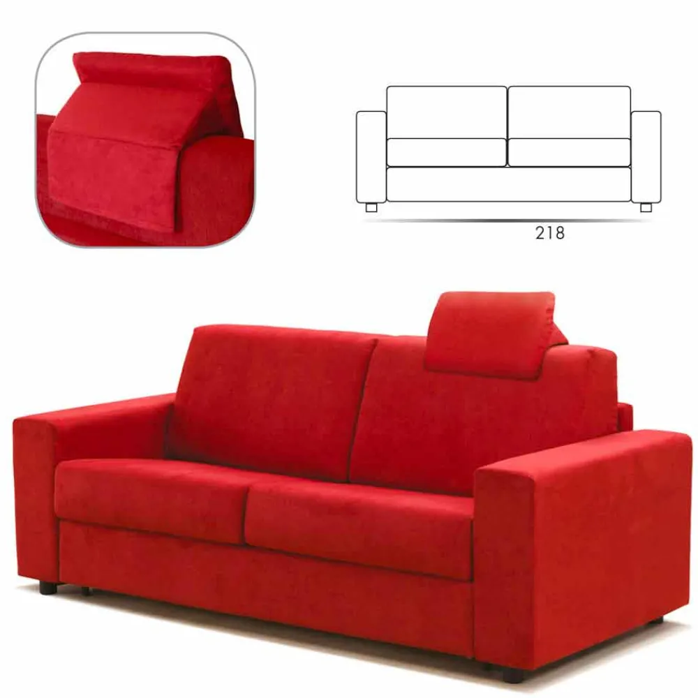 Stile Relax Moderne Sofas-Dreisitzer-Sofa maxi modernes Design aus Kunstleder/Stoff Mora