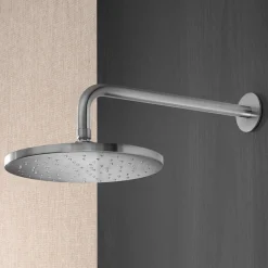 Viadurini Taps Duscharmaturen-Duscharm mit rundem Antikalk-Duschkopf aus AISI 316L-Stahl - Artigli