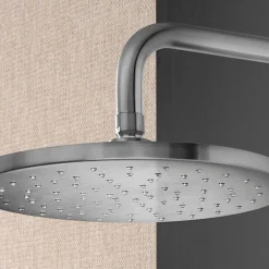 Viadurini Taps Duscharmaturen-Duscharm mit rundem Antikalk-Duschkopf aus AISI 316L-Stahl - Artigli