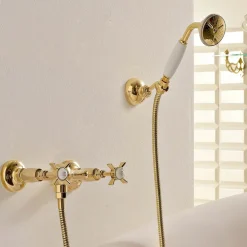 Viadurini Bathroom Duschsäulen-Duschgruppe im Vintage-Design aus Messing, hergestellt in Italien – Katerina