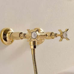 Viadurini Bathroom Duschsäulen-Duschgruppe im Vintage-Design aus Messing, hergestellt in Italien – Katerina