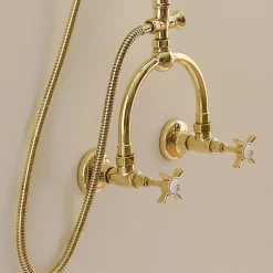 Viadurini Bathroom Duschsäulen-Duschgruppe mit Messingstange Vintage Made in Italy – Katerina