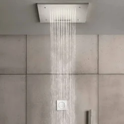 Viadurini Taps Duschköpfe-Duschkopf mit Luxus-Farbtherapie aus Edelstahl Made in Italy - Solver