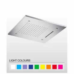 Viadurini Taps Duschköpfe-Duschkopf mit Luxus-Farbtherapie aus Edelstahl Made in Italy - Solver