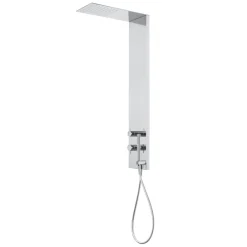 Viadurini Taps Duschsäulen-Duschsäule aus Stahl mit Regenduschkopf Made in Italy - Sailor