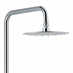 Viadurini Taps Duschsäulen-Duschsäule aus verchromtem Messing mit rundem Duschkopf Made in Italy - Griso