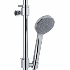 Viadurini Taps Duschsäulen-Duschsäule mit Umsteller und quadratischem Duschkopf Made in Italy - Silber