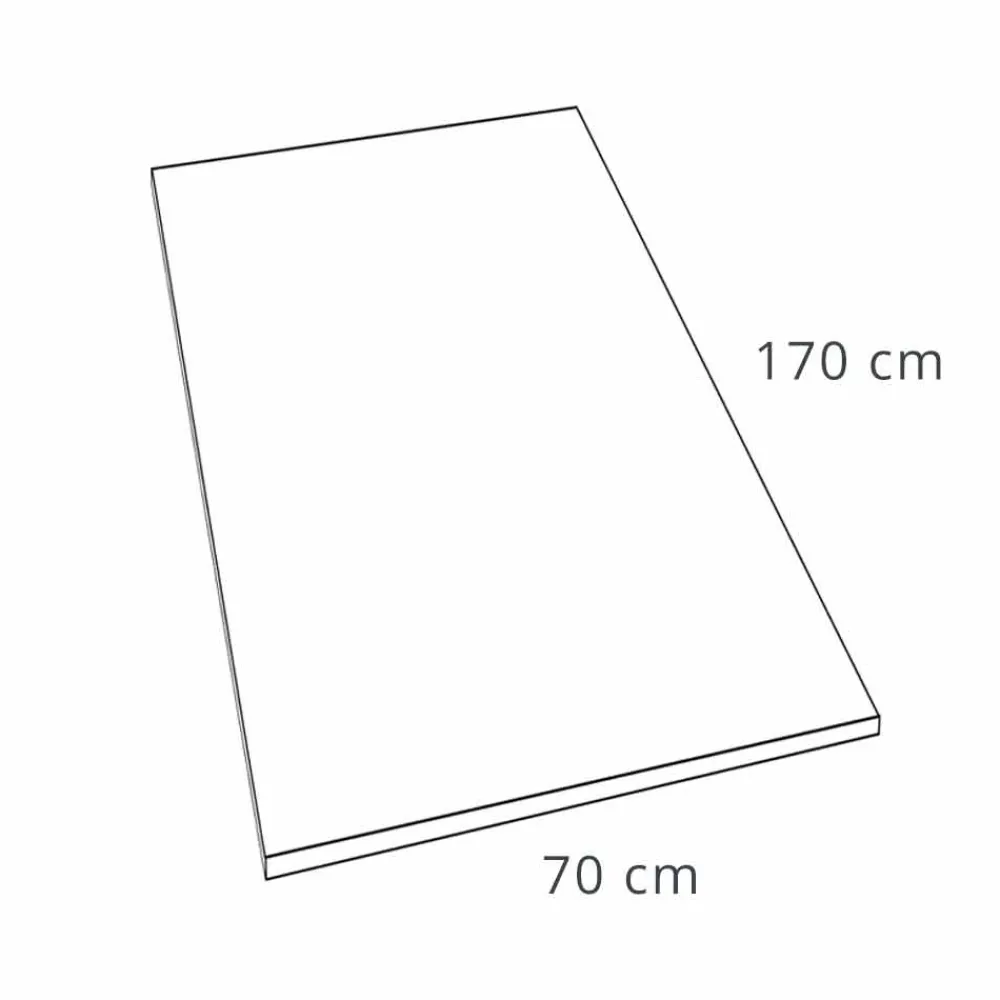 Viadurini Bathroom Rechteckige Duschwannen-Duschwanne aus weißem Harz mit Schiefereffekt 170x70 Modernes Design - Sommo