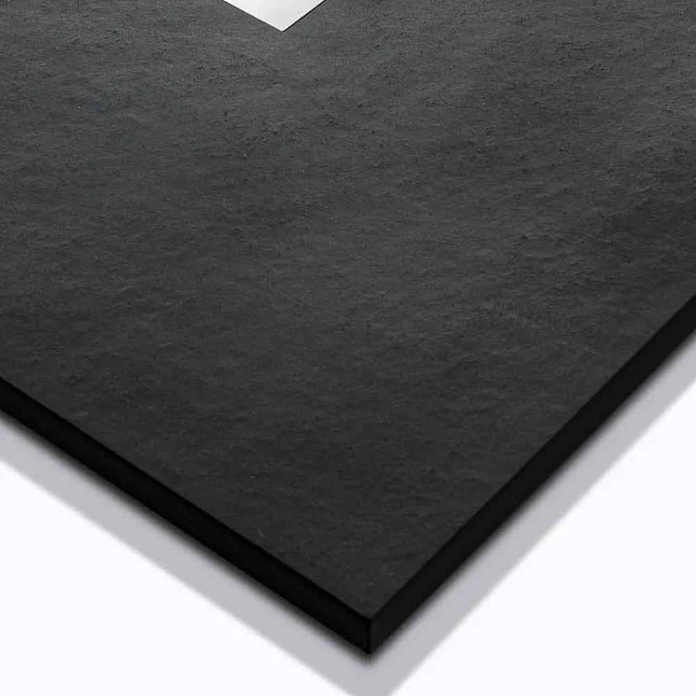 Viadurini Bathroom Rechteckige Duschwannen-Duschwanne 140x70 aus Stein-Effekt-Harz mit Stahlgitter - Domio